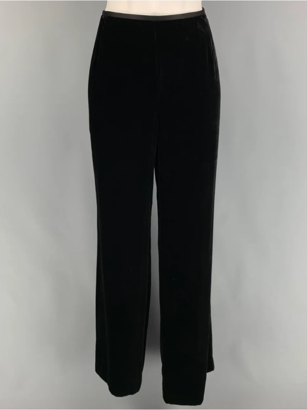 ARMANI COLLEZIONI Size 6 Black Viscose Silk Wide Leg Dress Pants